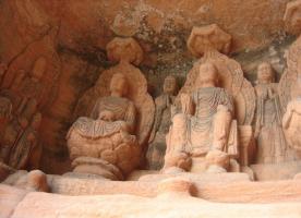 stone statues on the cliff